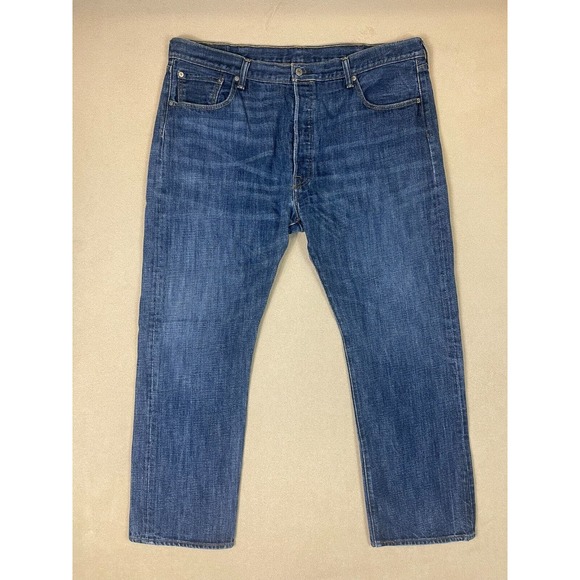 Levis‎ Jeans Mens 42x32 Blue 501 XX Denim Button Fly Casual Straight Adult - Picture 1 of 14
